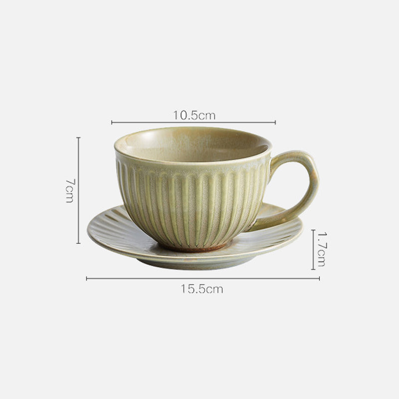 Vintage latte coffee cup - Exquisite ceramic with latte art design