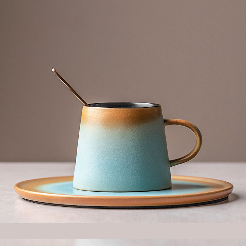 Ceramic coffee cup with Jupiter gradient.